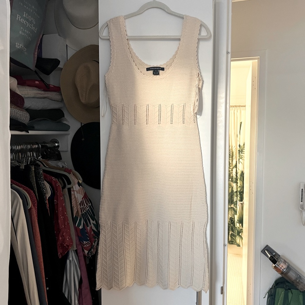 NWT French Connection Sleeveless Cotton Sweater Summer Dress Women’s Sz Medium